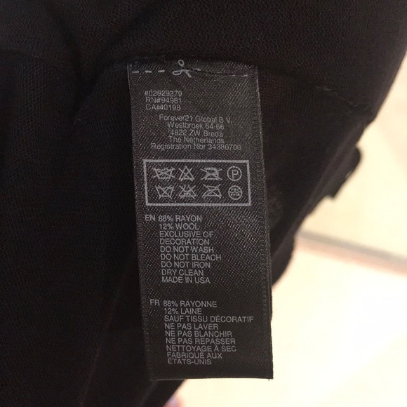 F21 cotton black coverup with fringe detail - Picture 6 of 7